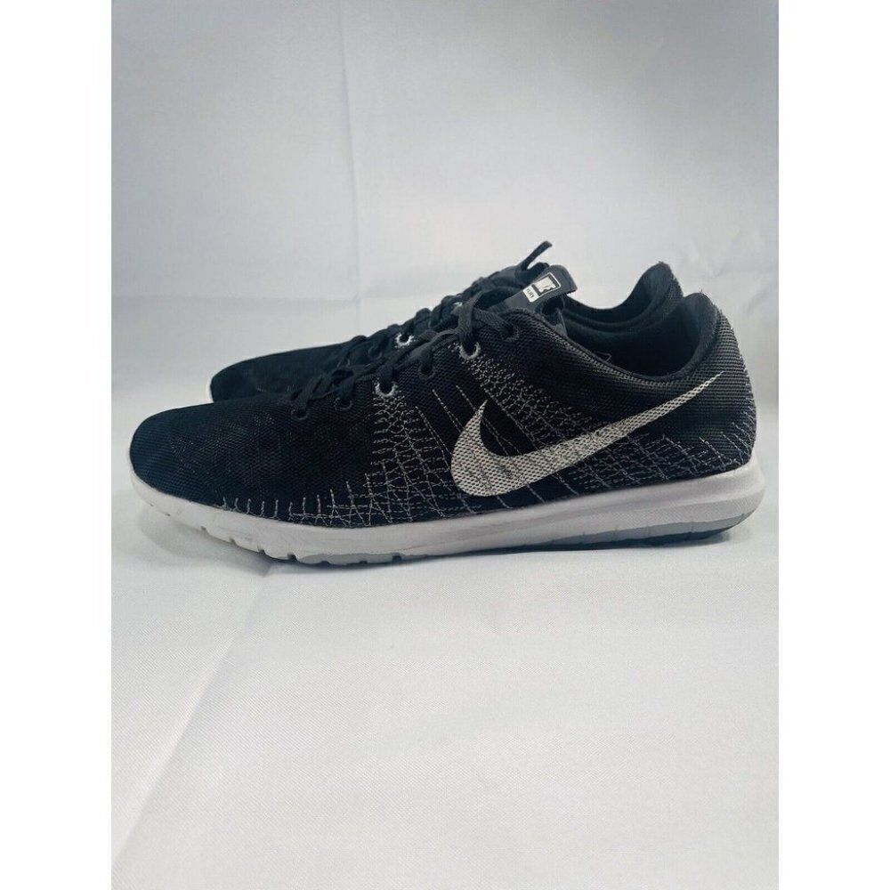 Nike Women's Flex Fury Athletic Black White Running Shoes Sneakers Size 12